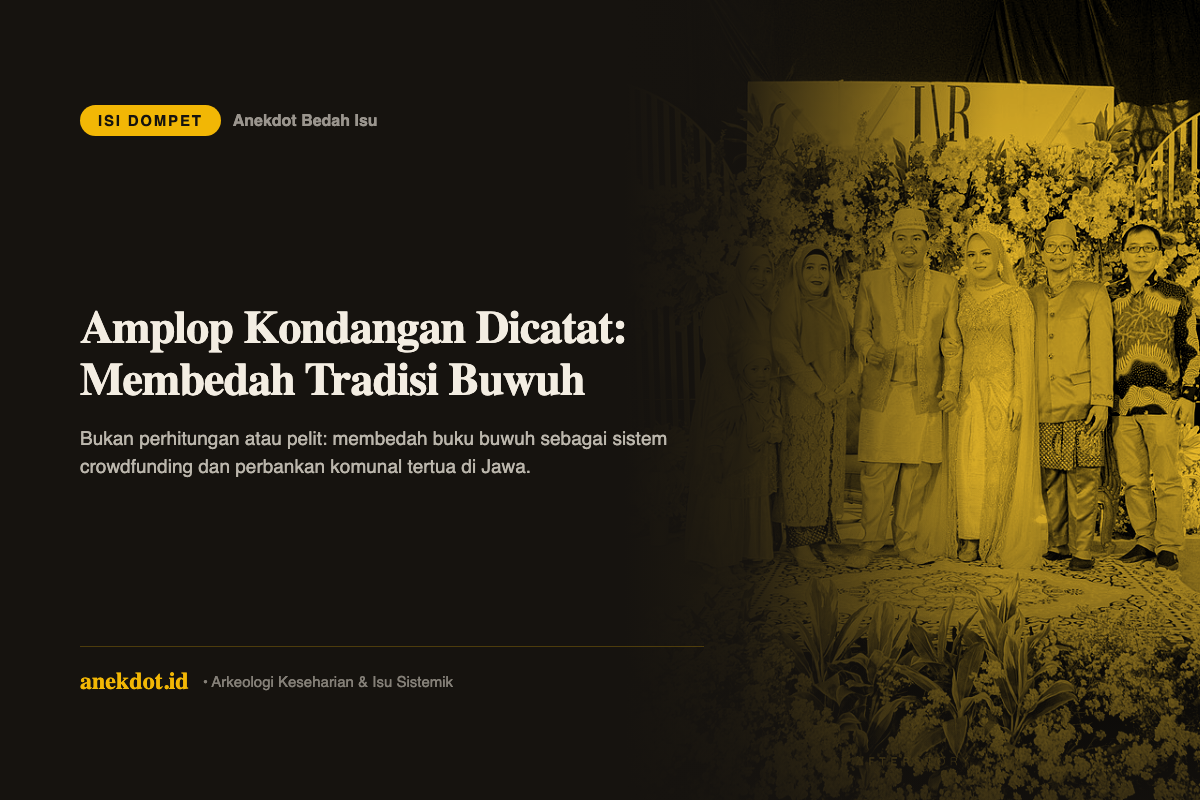 Amplop Kondangan Dicatat: Membedah Tradisi Buwuh dan Arisan Sosial Jawa