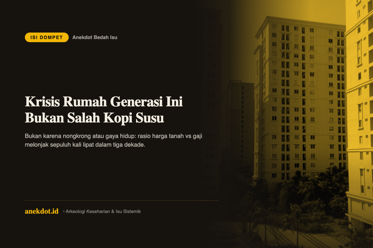 Bukan Salah Kopi Susumu: Mengapa Kakek Kita Dulu Bisa Punya Rumah, Kita Cuma Sanggup Studio 21 Meter?