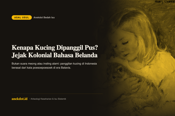 Kenapa Kucing di Indonesia Selalu Dipanggil 'Pus'? Jejak Bahasa Kolonial Poes